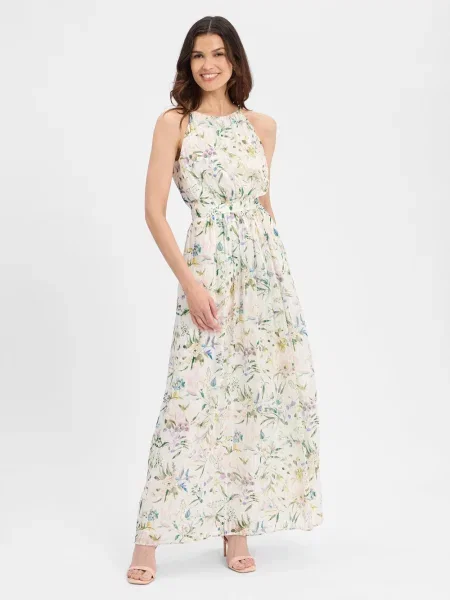 Swing sukienka wieczorowa Kobiety wzorzysty 34 biały