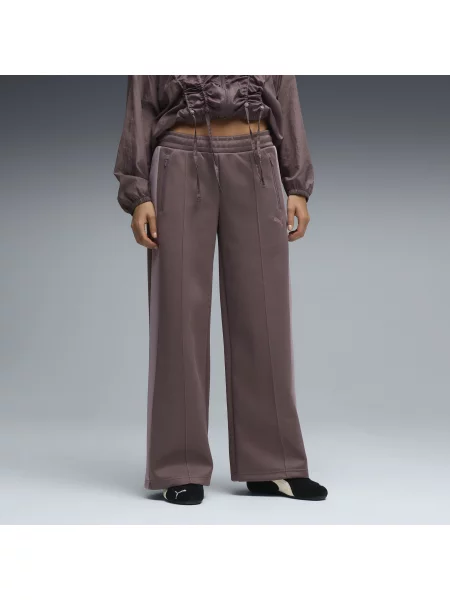 PUMA spodnie dresowe T7 z niskim stanem Raisin XXS