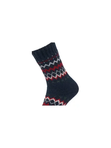 Dlhé ponožky Barbour Kingsford Fair Isle Tmavomodrá