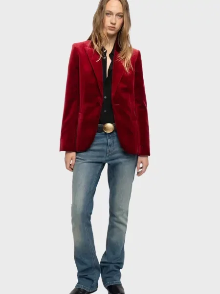 Велюровий піджак Zadig&voltaire червоний