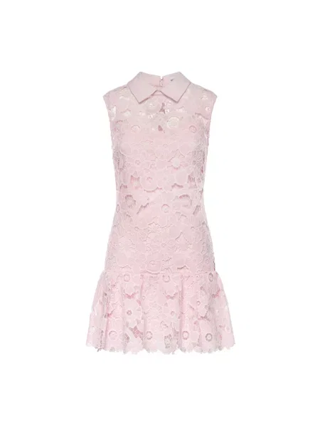 Sukienka mini Self-portrait koronkowa różowa