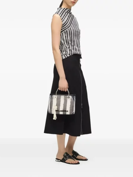Geantă shopper Karl Lagerfeld plasă alb