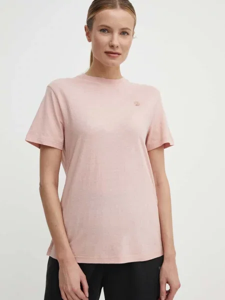 Fjallraven t-shirt Hemp Blend T-shirt różowy