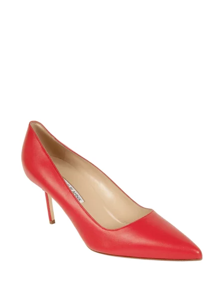 Pantofi cu toc Manolo Blahnik din piele roșu