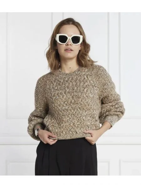 BOSS BLACK Pulover Forenza cu adaos de lână negru