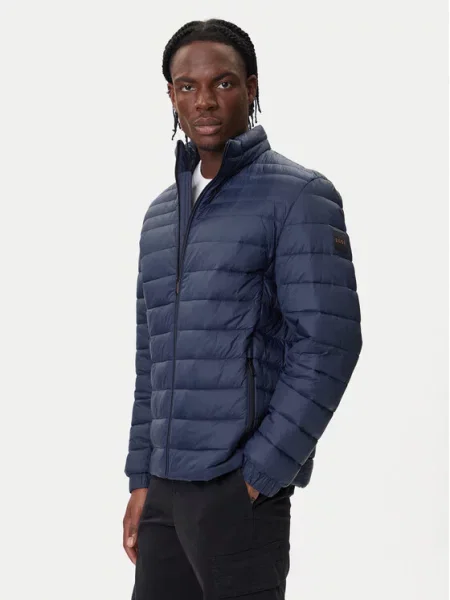 BOSS Zimska jakna Mornarsko modra oranžna