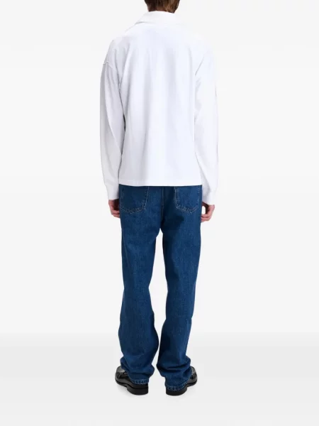 Tricou polo A.p.c. cu imagine alb