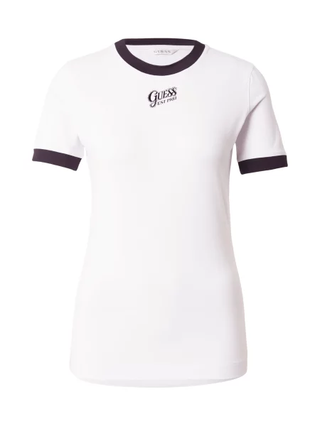 GUESS Tricou albastru alb