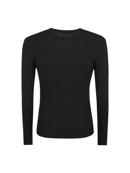 Sweter Valentino wełniany z logo szary