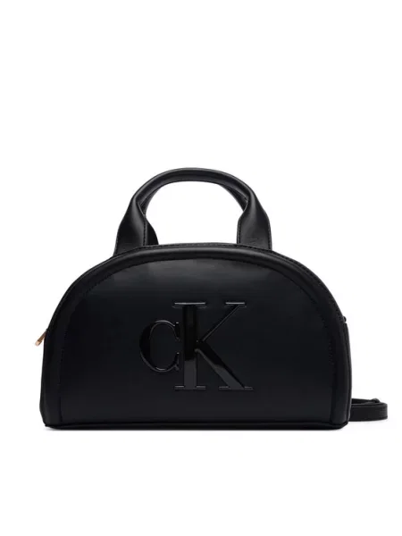 Calvin Klein Torbica Bold Ck Dome Crossbody crna