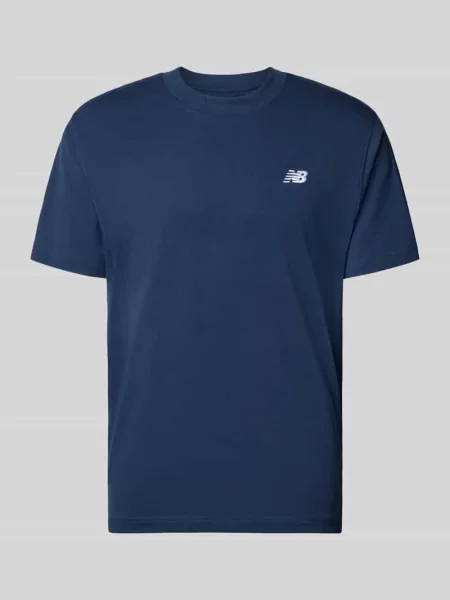 T-shirt z logo i okrągłym dekoltem New Balance granatowa