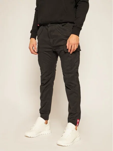 Alpha Industries Jogging hlače Airman Tapered Fit črna