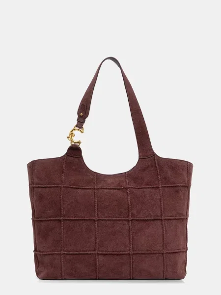 Coccinelle geantă shopper pentru femei din piele întoarsă