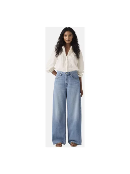 Lekkie jeansy straight leg Levi's niebieskie