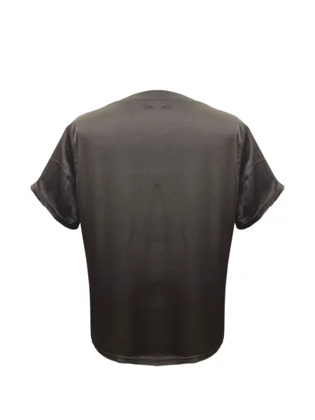 Scurt tricou Daniele Fiesoli din satin maro