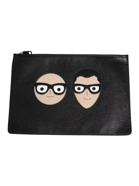 Kopertówka Dolce And Gabbana skórzana czarna