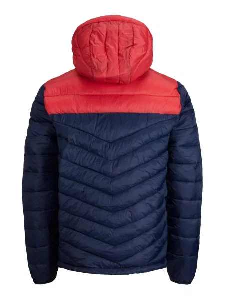 Jack&Jones Vatovaná bunda Hero Tmavomodrá Regular Fit biela