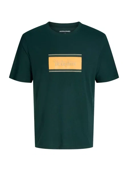Jack & Jones Junior Tricou JJBUSTER taupe / verde închis / portocaliu deschis gri