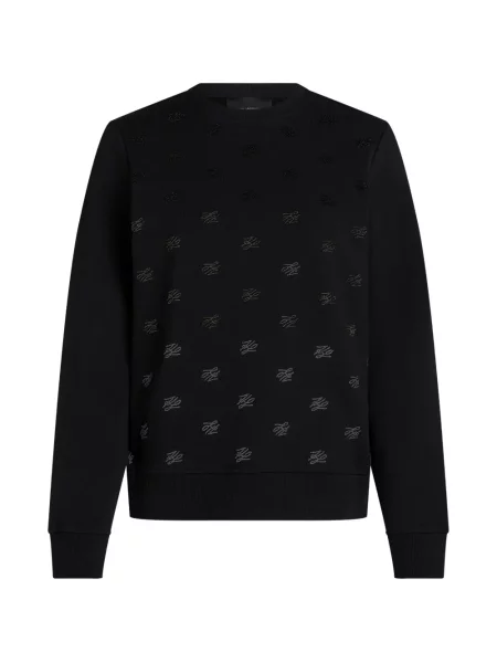 Stras pulover Karl Lagerfeld negru