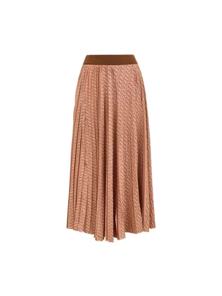 Spódnica skórzana Herno brązowa