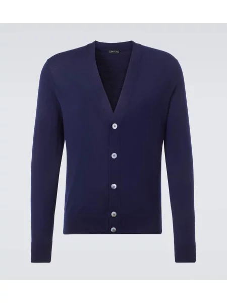 Cardigan Tom Ford de lână albastru