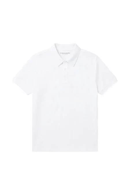 Scurt tricou polo Majestic Filatures alb