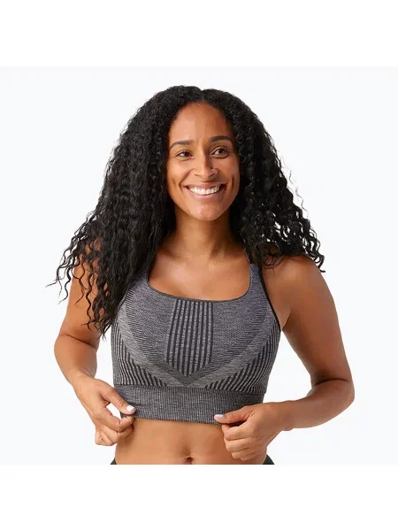 Термо сутиен Smartwool Intraknit Strappy black heather черно