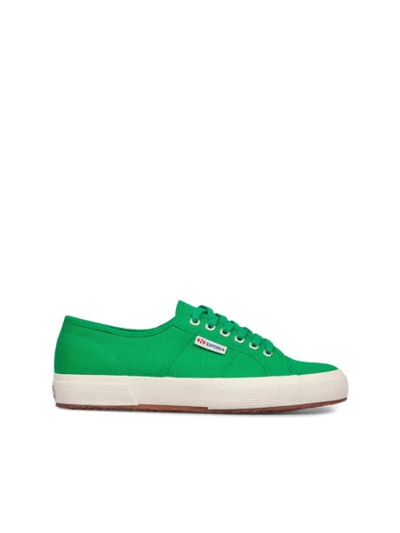 Lniane sneakersy Superga 2750 zielone