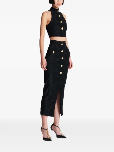 Sukňa Balmain čierna