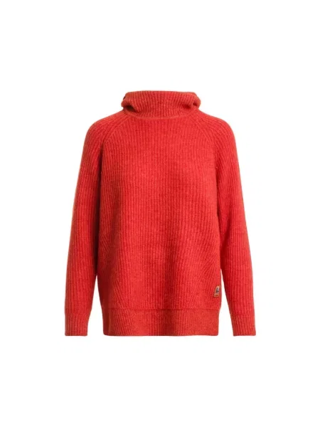 Sweter Parajumpers z kapturem czerwony