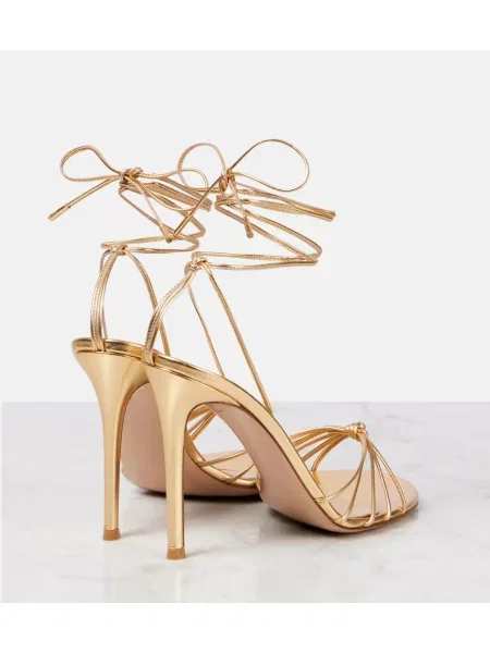 Sandale Gianvito Rossi din piele auriu