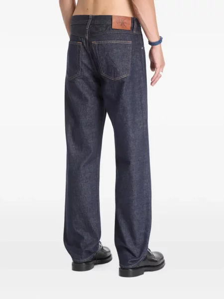 Blugi drepți Calvin Klein albastru