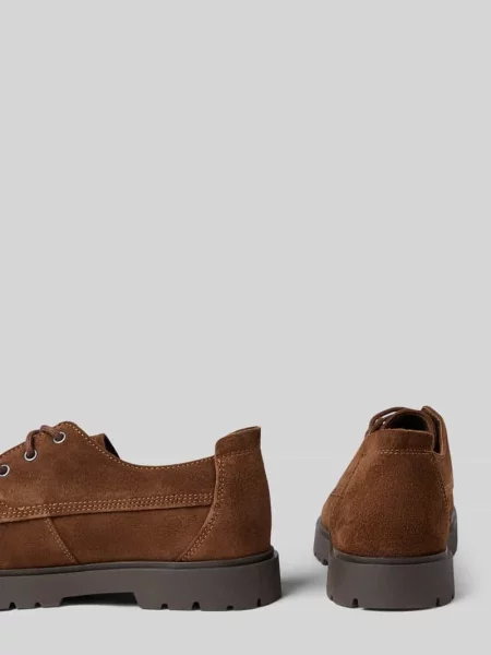 Birkenstock półbuty zamszowe Highwood Moc Lace Low brązowe