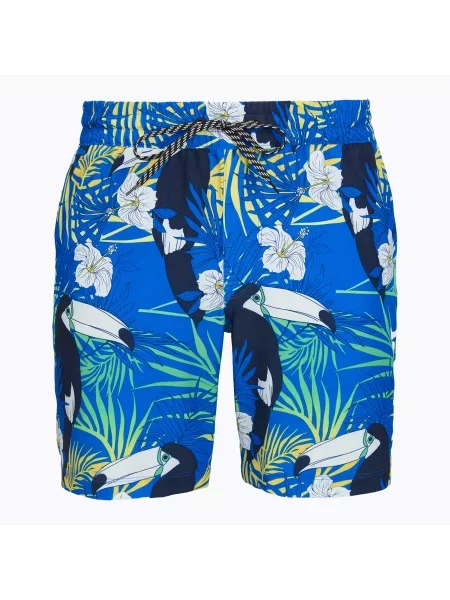 Pantaloni scurți de baie pentru bărbați Hurley Cuba Volley Swim Short Blue albastru