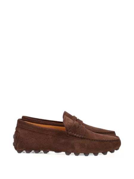 Pantofi loafer Tod's din piele de căprioară maro