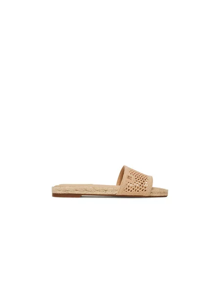 Tommy Hilfiger Espadrilky Knit Mesh Espadrille Flat Sandal béžová