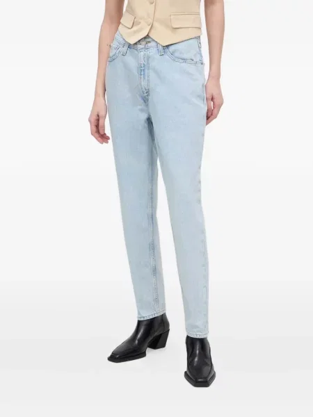 Proste jeansy Levi's 511 z ćwiekami w kratkę retro brązowe