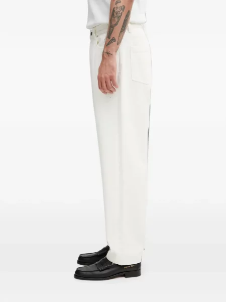 Blugi drepți Barbour alb