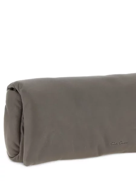 Geantă plic Rick Owens din piele gri