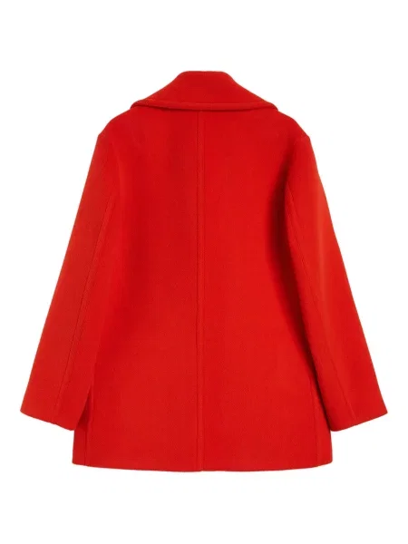 Palton Jil Sander de lână roz