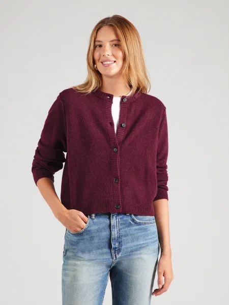 OUI cardigan de lână bordo