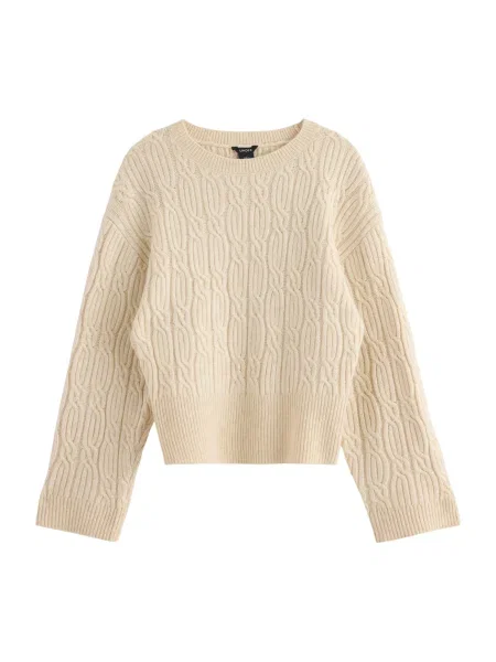 Lindex Pulover Hermine naravno bela