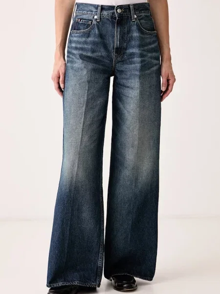 Tommy Hilfiger jeansy wide leg niebieskie