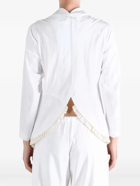 Geacă Comme Des Garçons Tao cu volane alb
