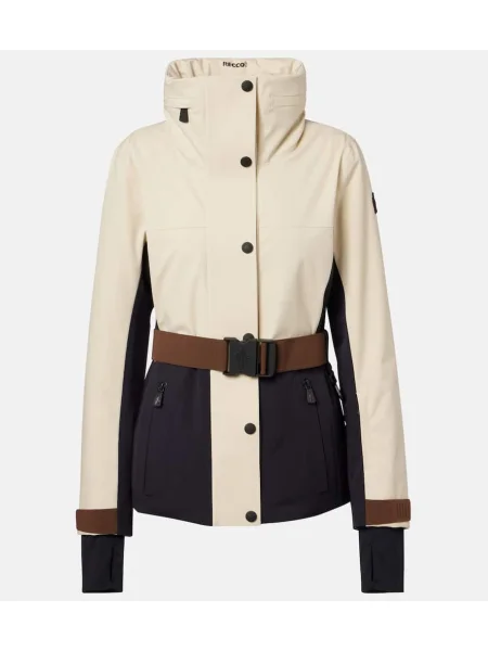 Jeździć na nartach kurtka narciarska Moncler Grenoble beżowa