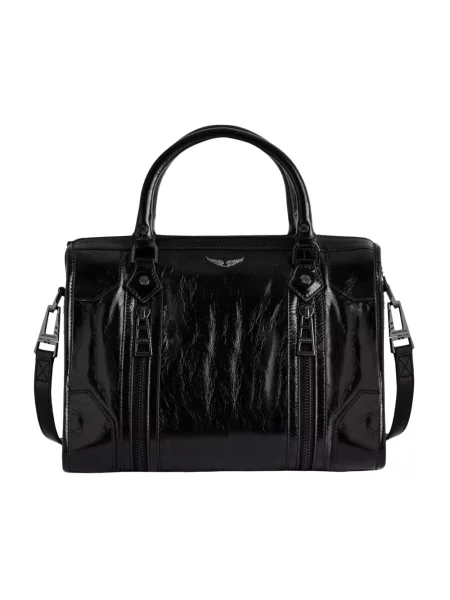 Torebka skórzana Zadig&voltaire retro czarna