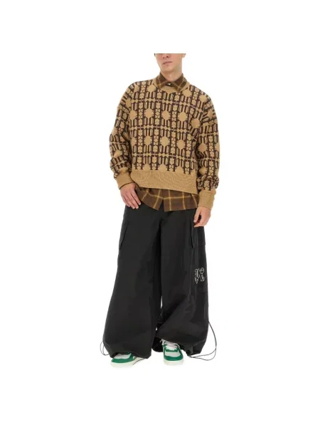 Dzianinowy sweter Palm Angels beżowy