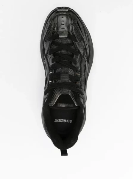 Sneakerși Represent cu șireturi din dantelă chunky negru