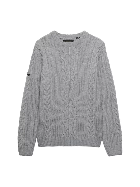 Superdry & Co Pulover JACOB piatră gri