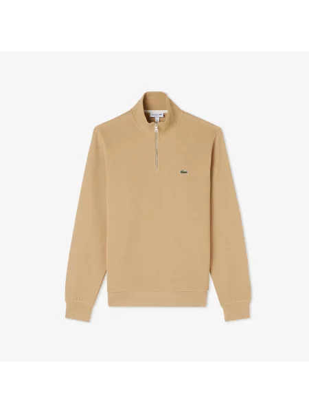 Lacoste Bluza Half Zip Classic Fit beżowa